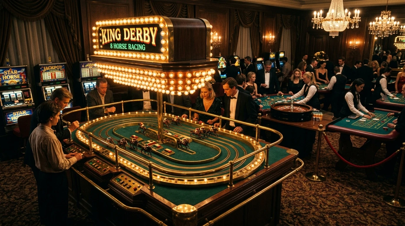 DuckyBobs Vintage King Derby 8-Horse Racing Arcade Salon
